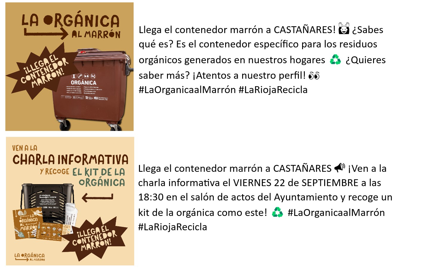 Charla la organica al marron