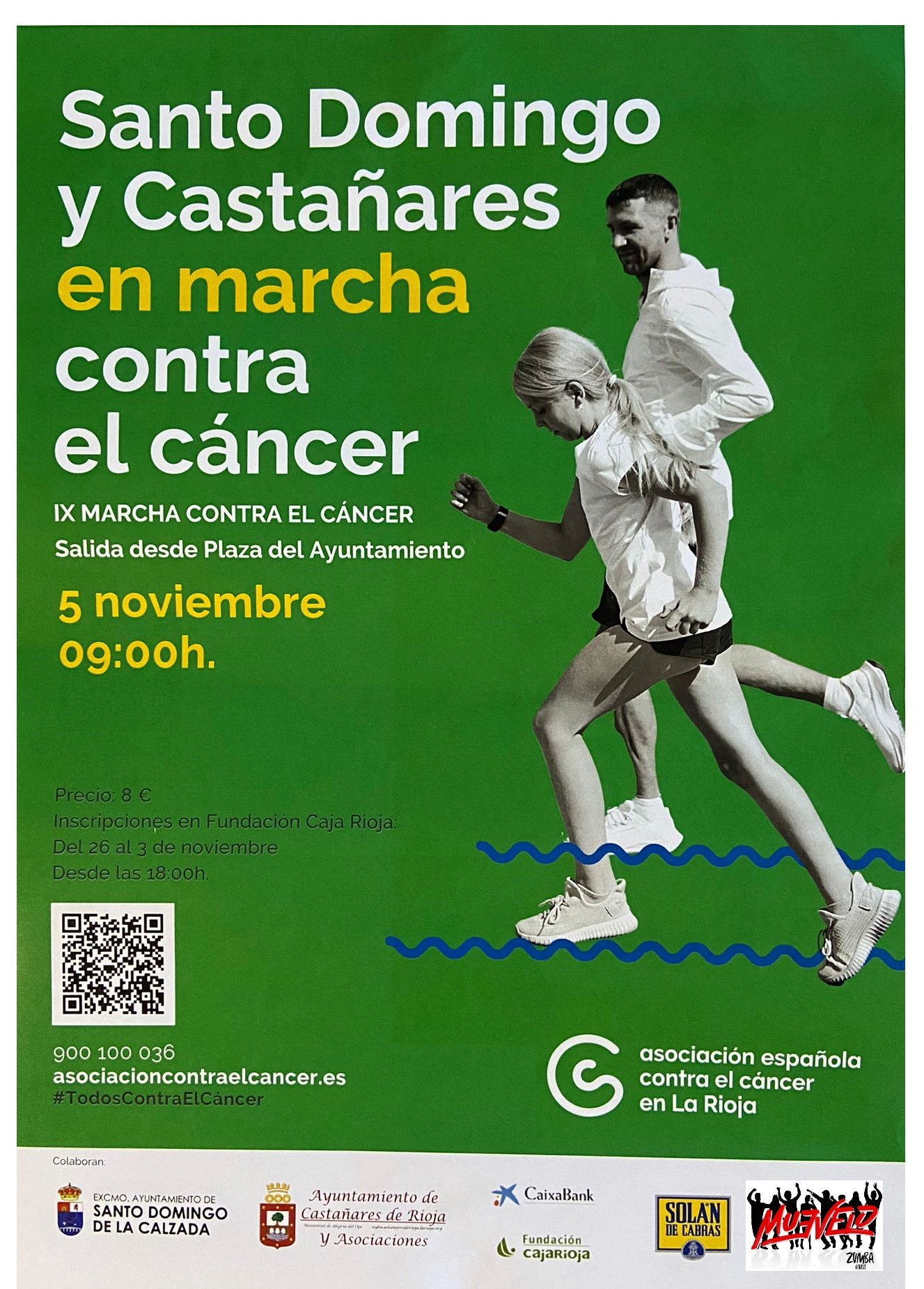 Santo Domingo y Castañares en marcha contra el Cáncer  IX MARCHA CONTRA EL CANCER  5 de noviembre a las 9:00h.
