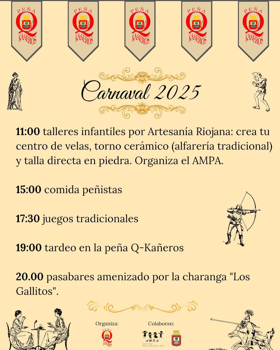 Agenda precarnaval 2025