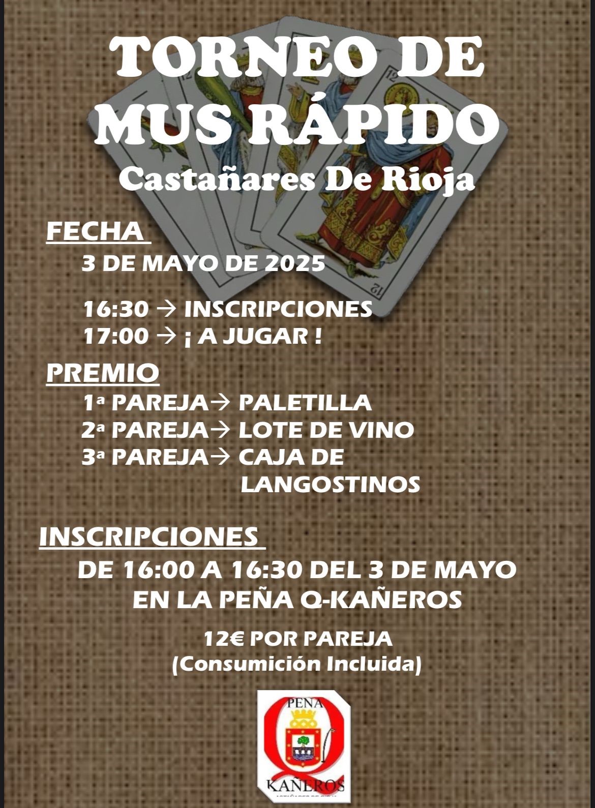 Torneo mus rapido qkañeros